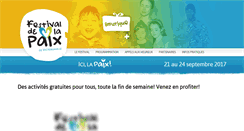 Desktop Screenshot of festivaldelapaix.ca