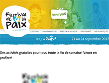 Tablet Screenshot of festivaldelapaix.ca